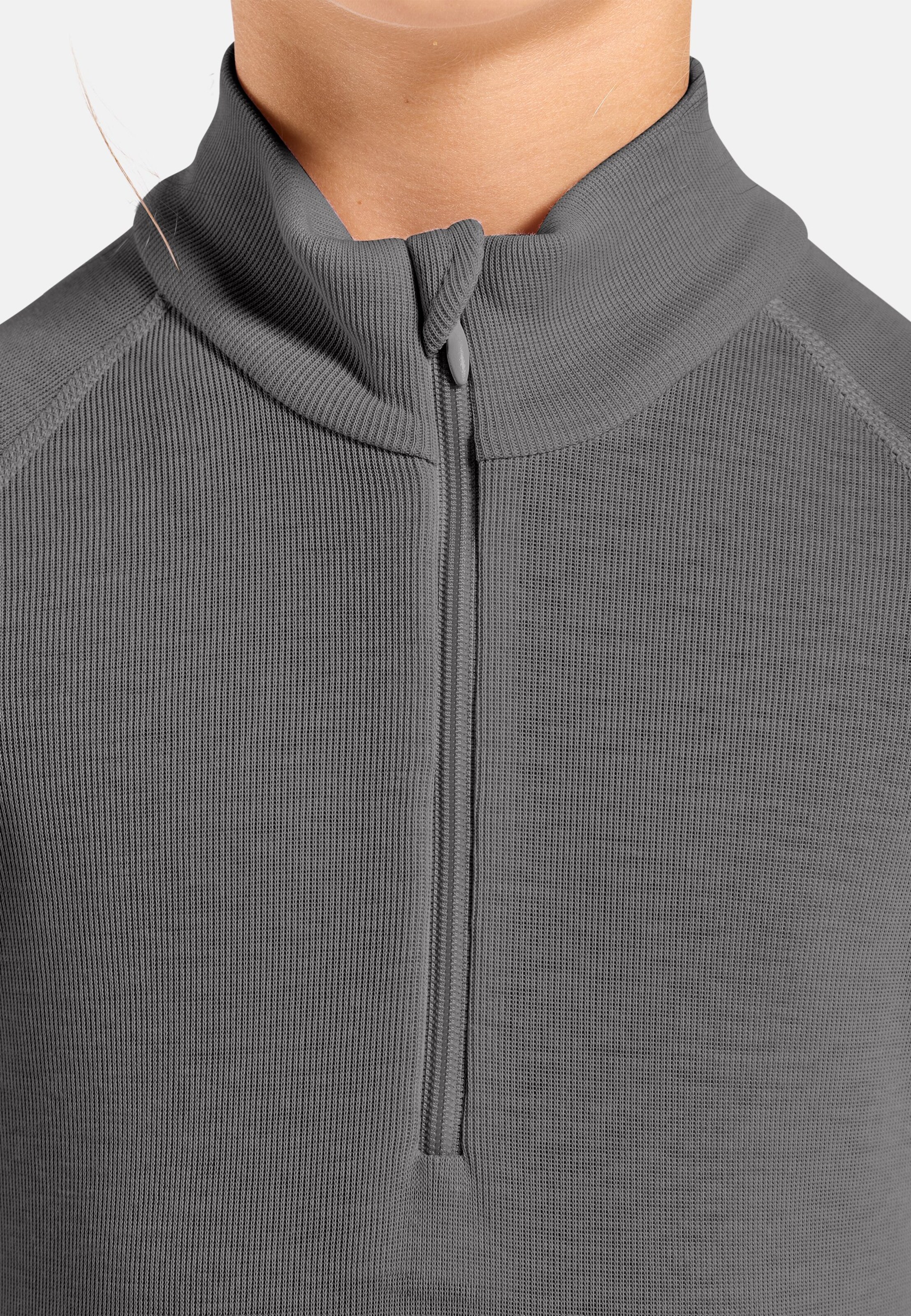 Active Warm Kids Oberteil in odlo steel grey melange