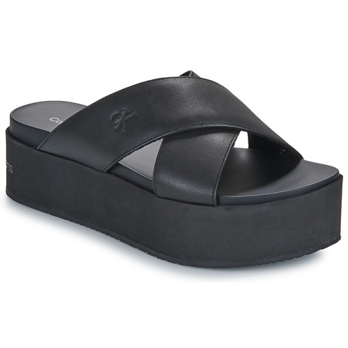 Calvin Klein Jeans - FLATFORM CROSS MG UC Negro