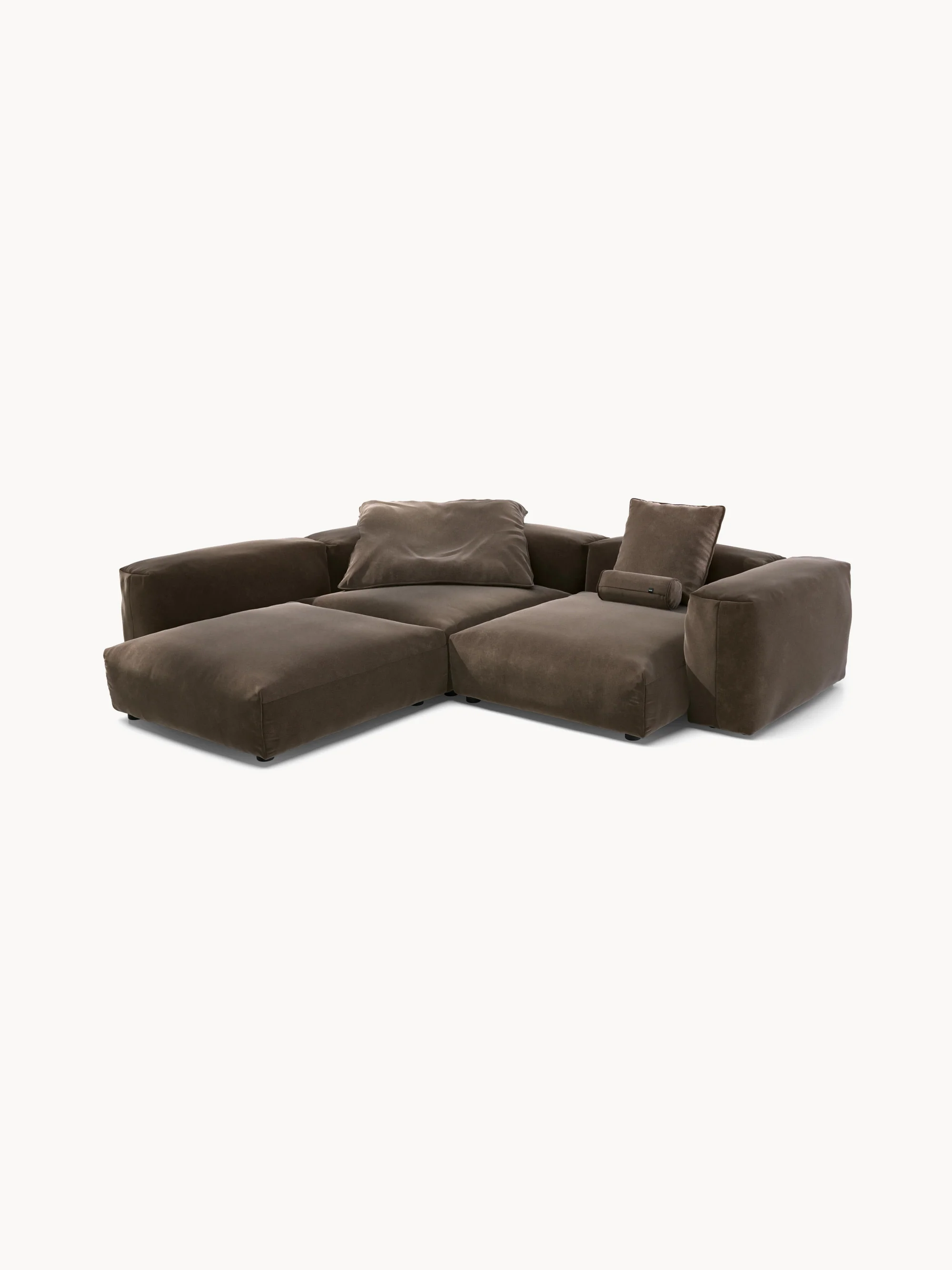 Fluwelen modulaire bank Vetsak (4-zits)