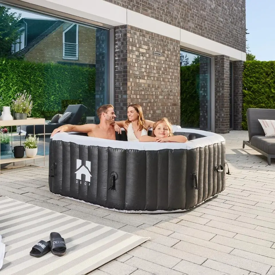 HOME DELUXE Opblaasbare Hottub Drop Zwart