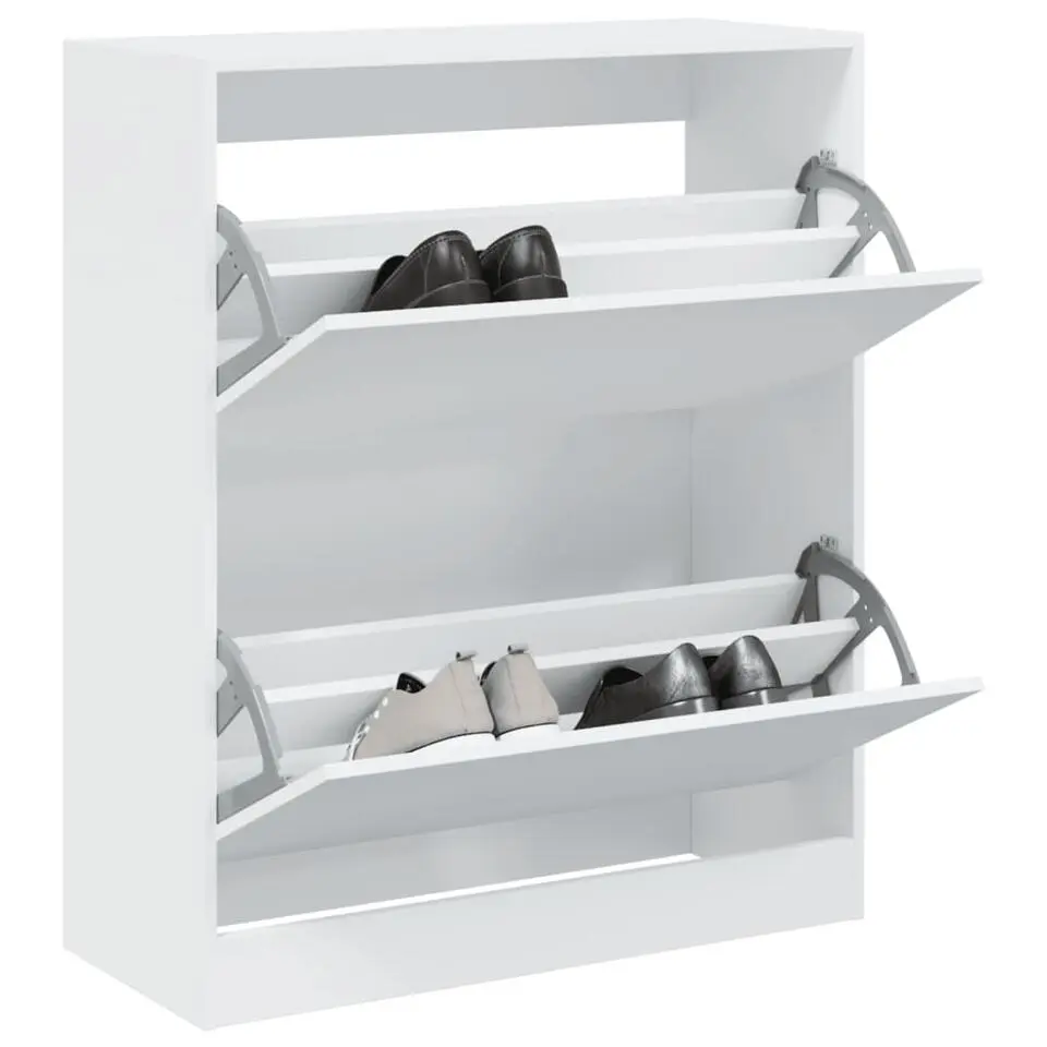 vidaXL - Schoenenrek - Wit - Bewerkt hout - 80 x 34 x 96.5 cm