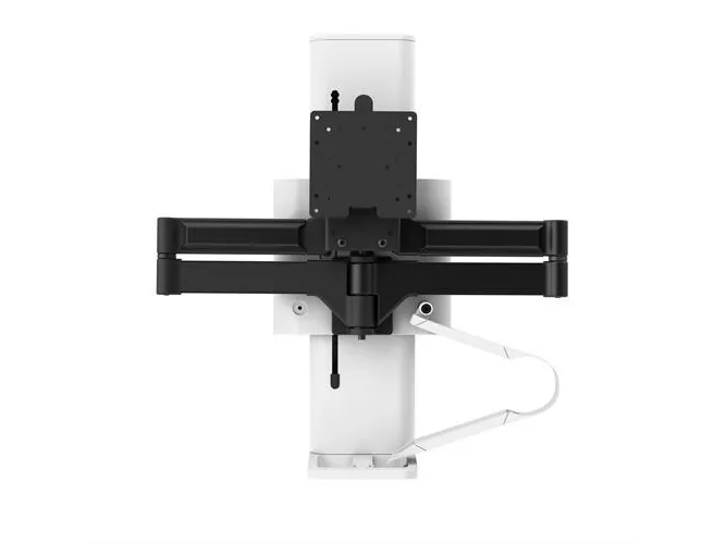Ergotron TRACE - Monteringssæt (drejetap, base, VESA-mellemrumsstykke, løftekolonne, forlængerarme, 2-delt skrivebordsklemme, kabeladministrationskanal) - Constant Force Technology - for LCD display - hvid - skærmstørrelse: 21.5-38