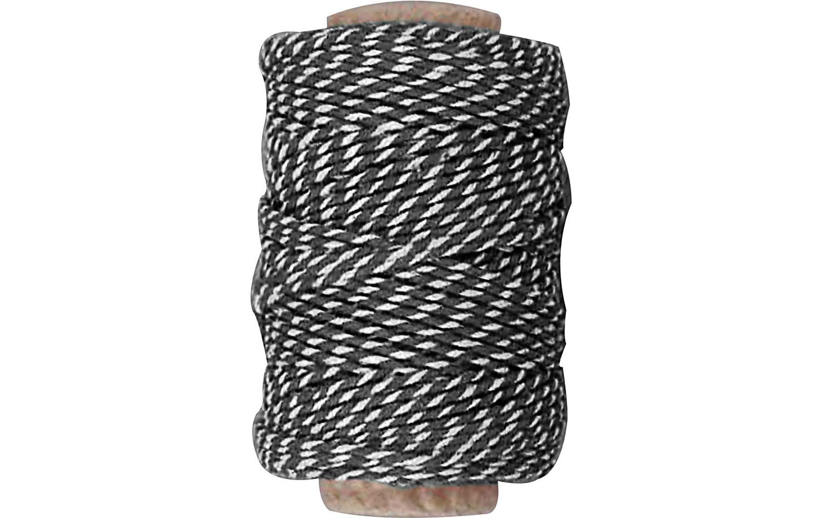 Kordelband Baumwolle Schwarz/Weiss, 50 mStoffband-Kordel für kreative Geschenkverpackung
