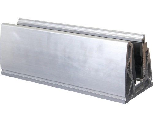 Pertura Pontos glazen balustradeset, zilver/transparant, voor vloermontage, breedte: 1m