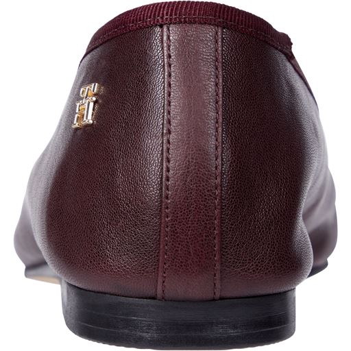 Tommy Hilfiger Monogram Ballerinasko, Burgundy Velvet, 42