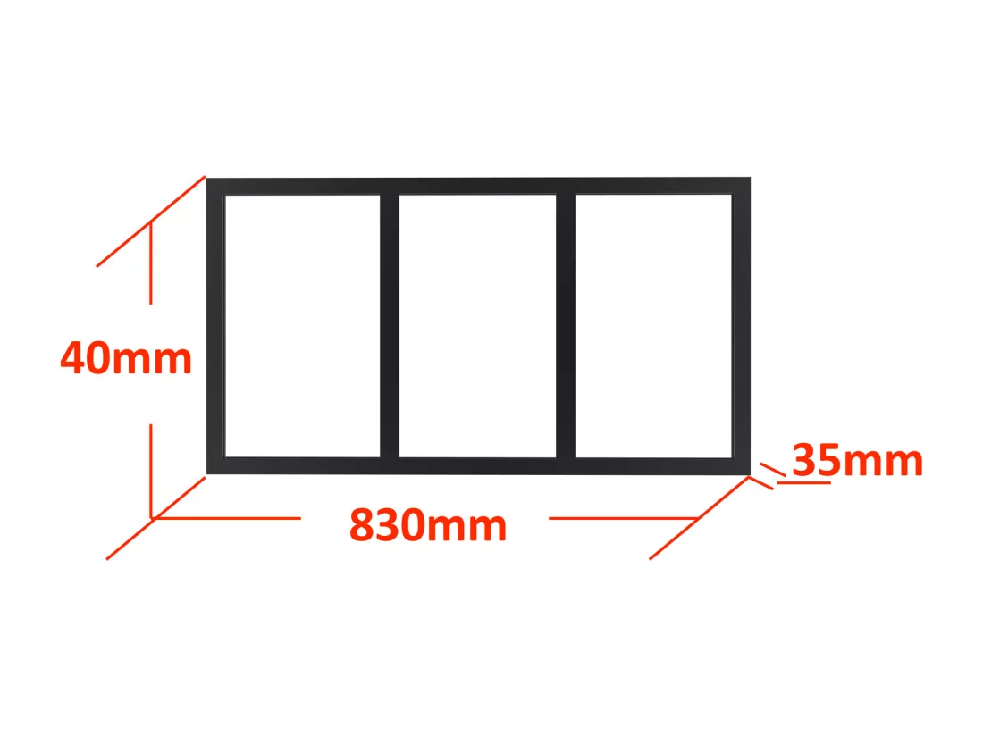 Imposte atelier en aluminium thermolaqué - L83 x H40 cm - Blanc - BAYVIEW