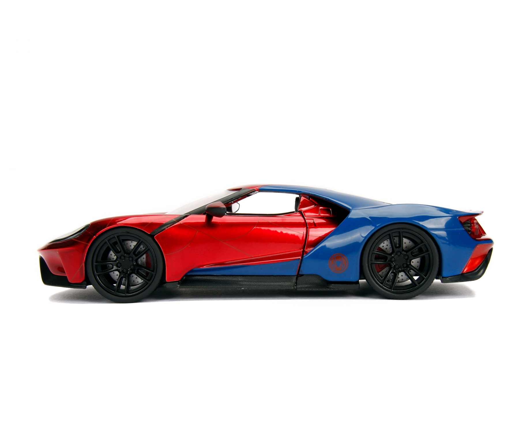 (1:24) Marvel Spiderman 2017 Ford GT Spielzeug Modell Auto Sammel Fahrzeug inkl. Spielfigur (253225002) Lizenziert