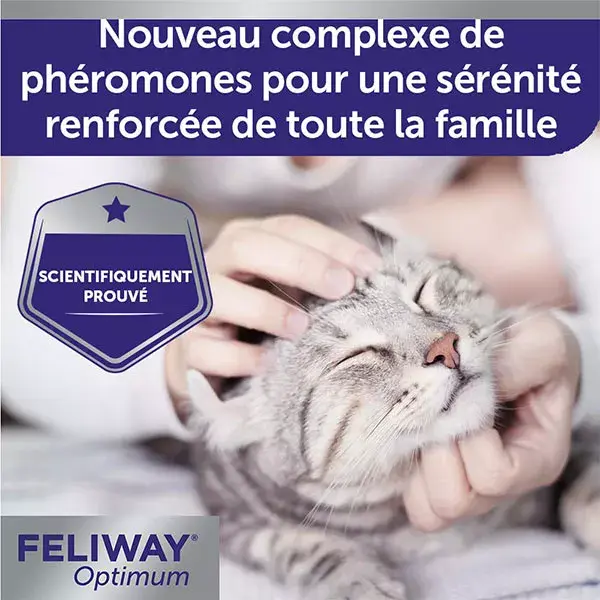 Feliway Optimum Kit complet Anti-stress chat nouvelle formule 30 jours
