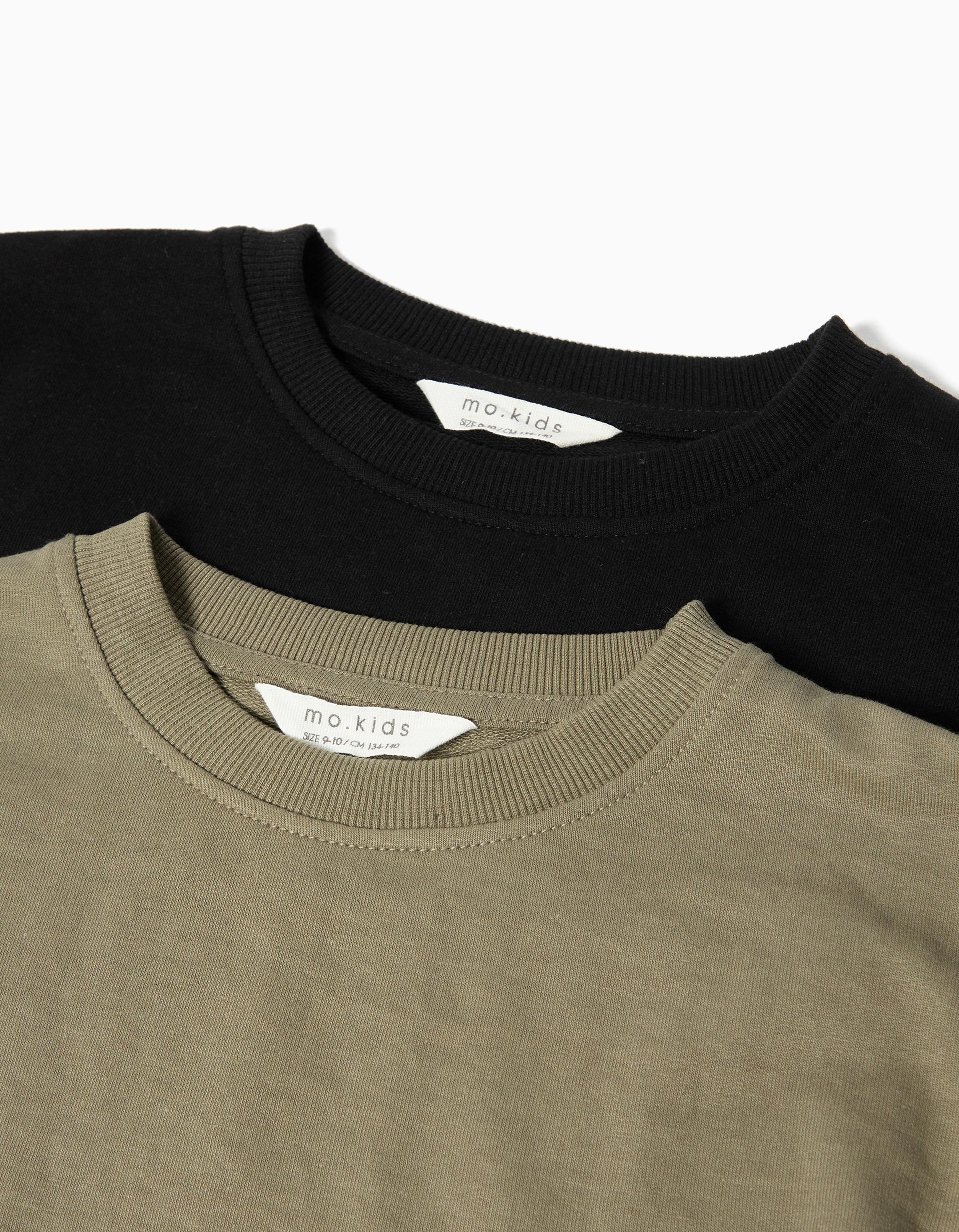 Pack 2 Sweatshirts de Felpa, Menino, Verde Escuro
