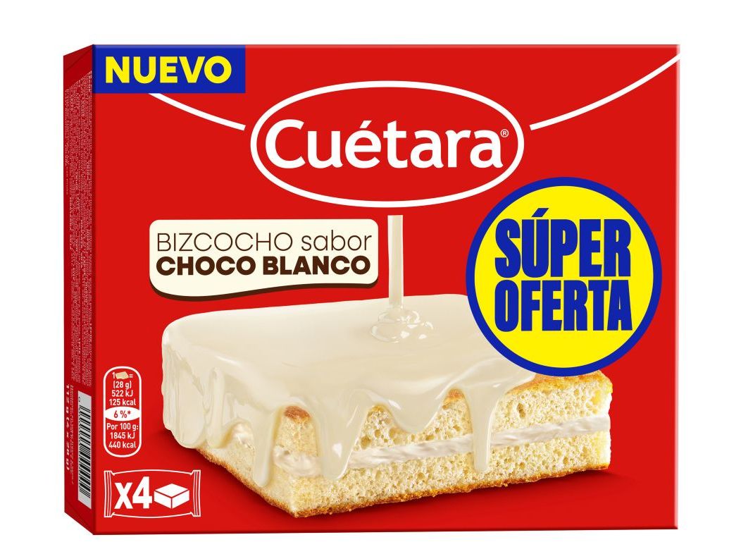 BOLO CUÉTARA CHOCOLATE BRANCO 4X28G