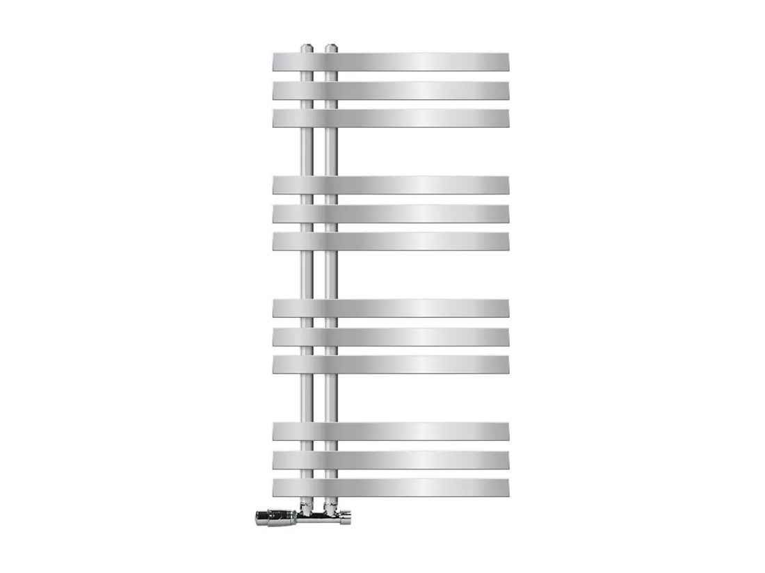 Radiateur salle de bain Iron EM 500x1000 mm avec garniture chrome raccord mural