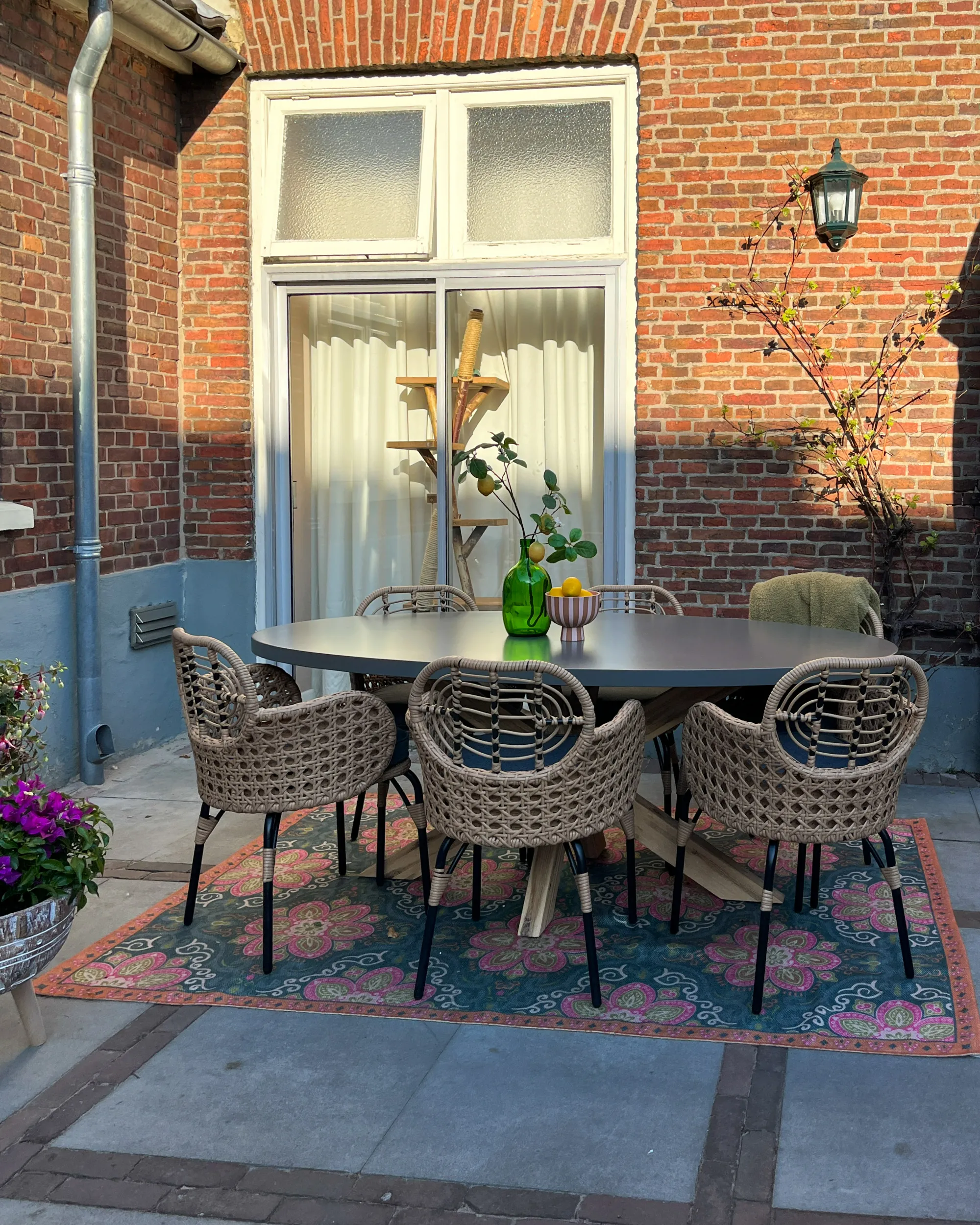 Tuin eettafel ORISTANO 190 cm 100 cm Beton Grijs