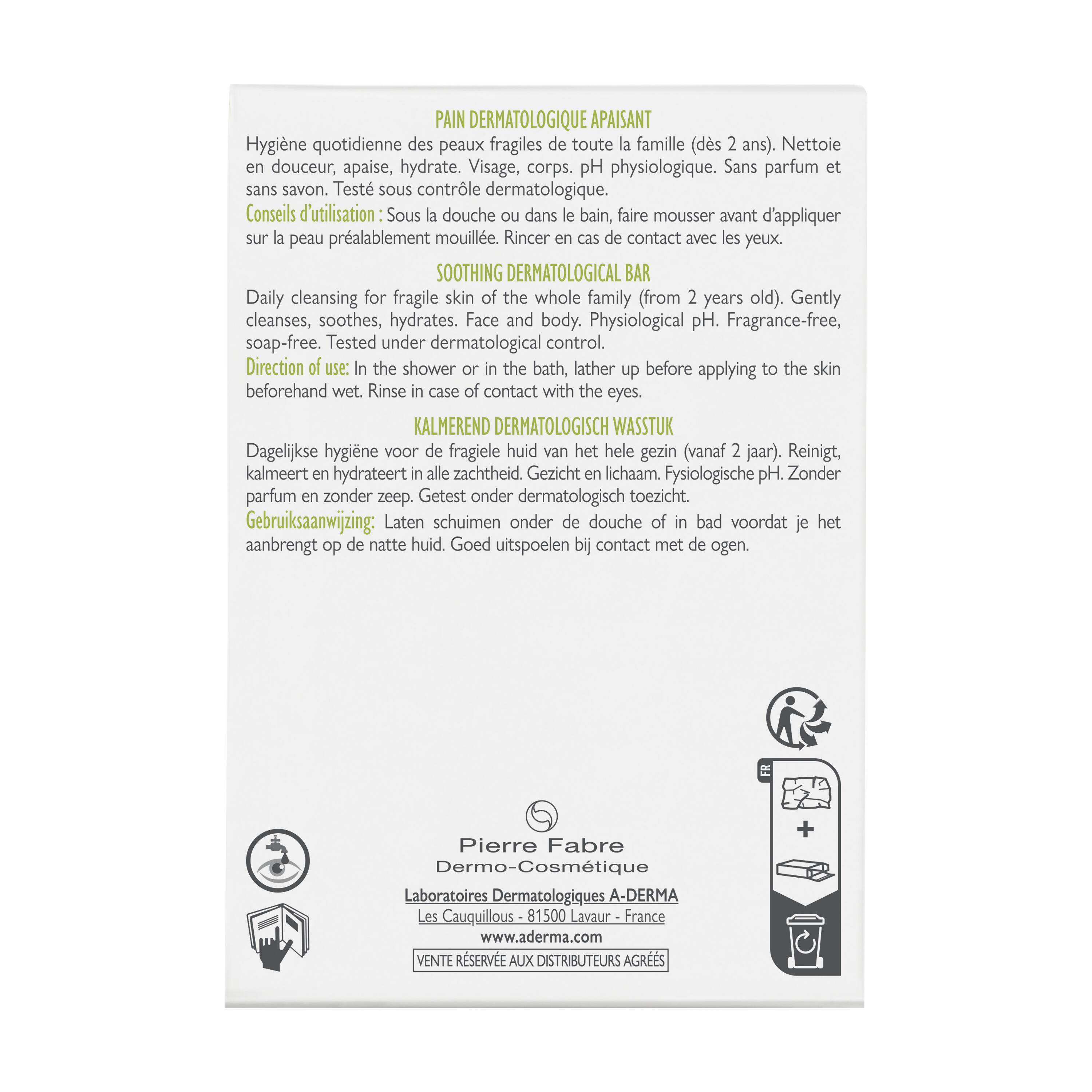 A-DERMA Waschstück empfindliche Haut 100 g