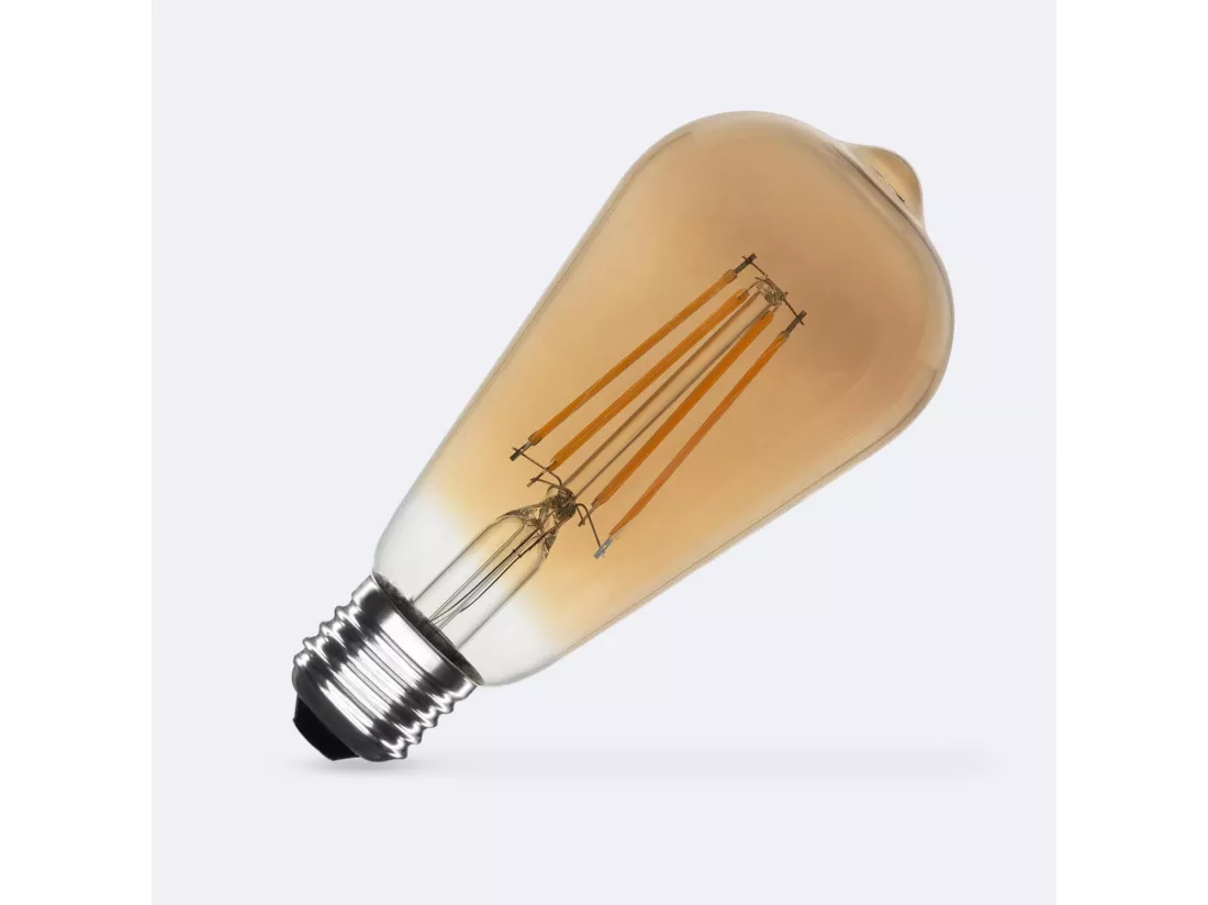 Ampoule LED Filament E27 8W 750 lm ST64 Gold No Flicker 2200K Blanc chaud