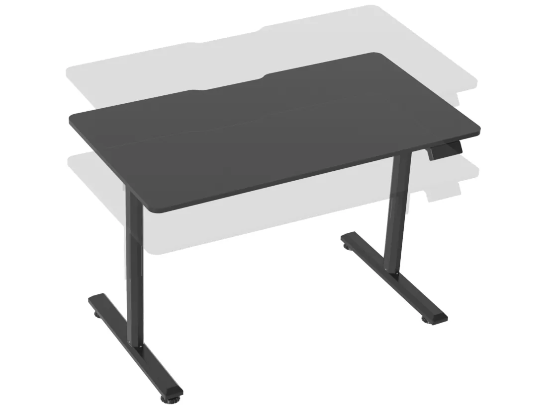 Bureau électrique Hayward à hauteur réglable 140 x 60 x 72 - 117 cm effet bois foncé [pro.tec]