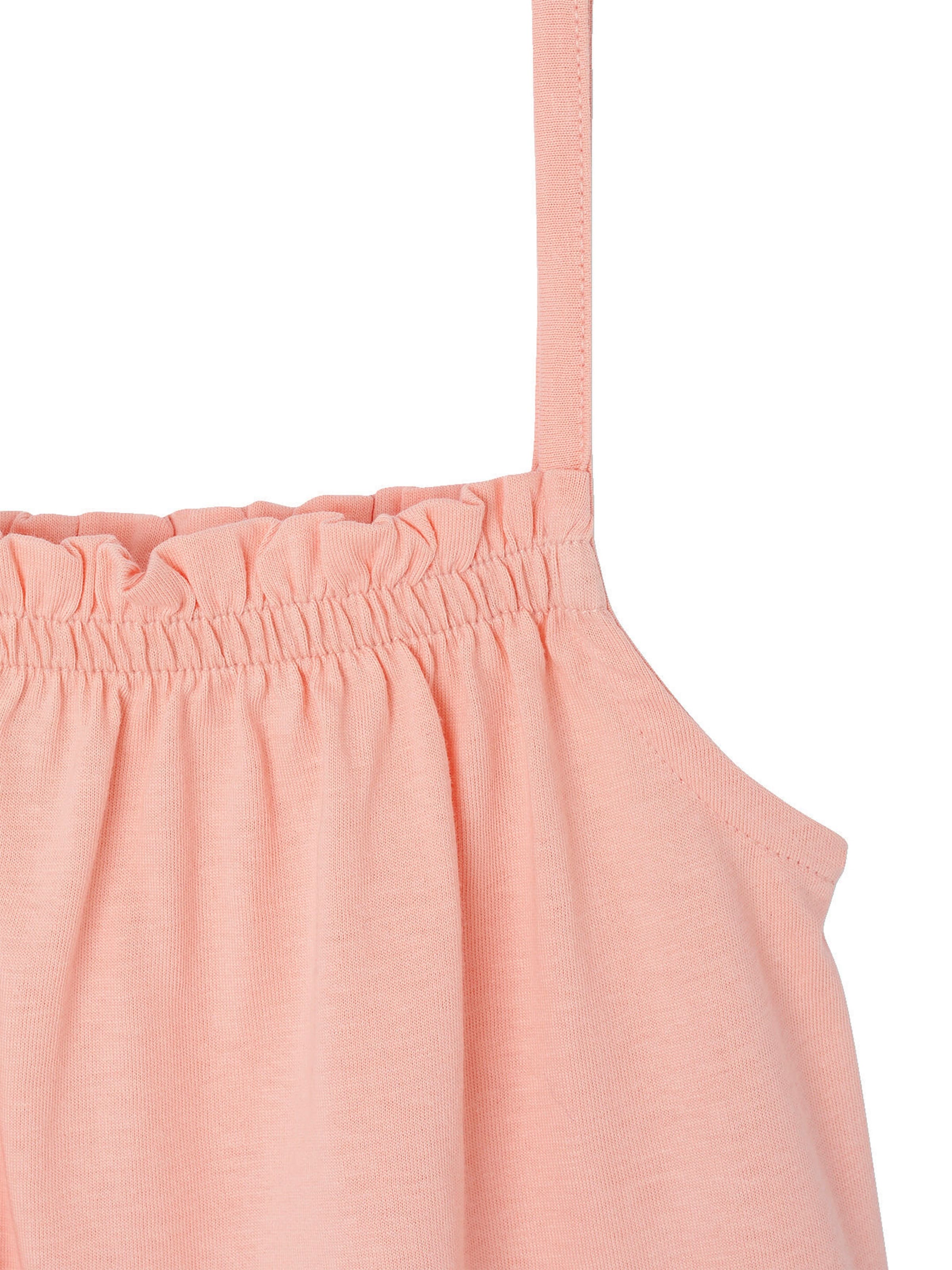 Vertbaudet Mädchen-Set: Top & Shorts mit Gürtel weiß bedruckt