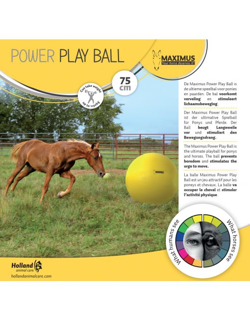 Maximus Maximus Power Play Ball Geel - Paardenspeelgoed