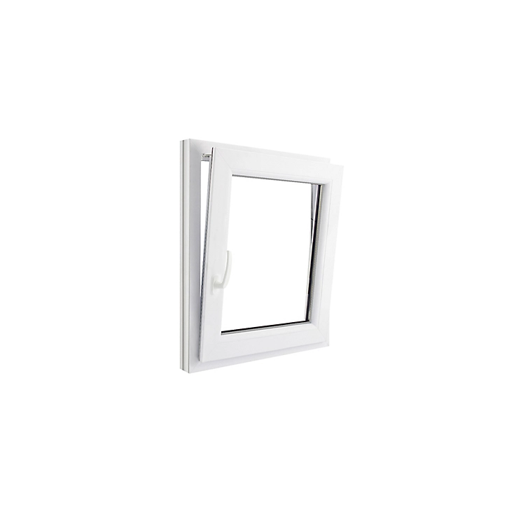 Fenêtre PVC 1 vantail oscillo-battant GoodHome blanc - l.60 x h.75 cm, tirant droit
