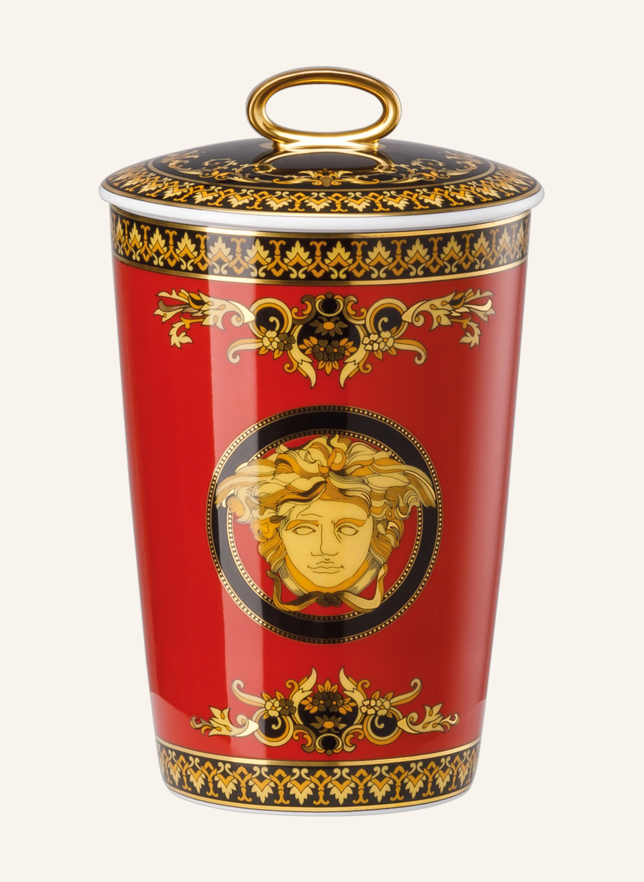 Rosenthal meets VERSACE Tischlicht mit Duftwachs MEDUSA