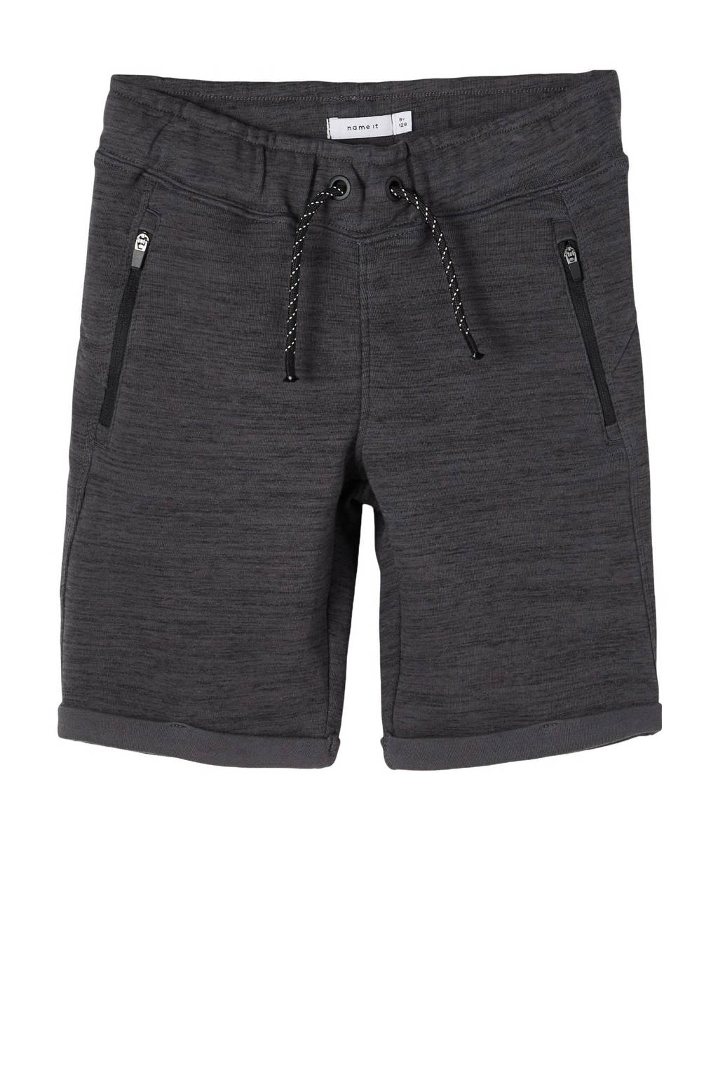 NAME IT gemêleerde sweatshort Scott antraciet