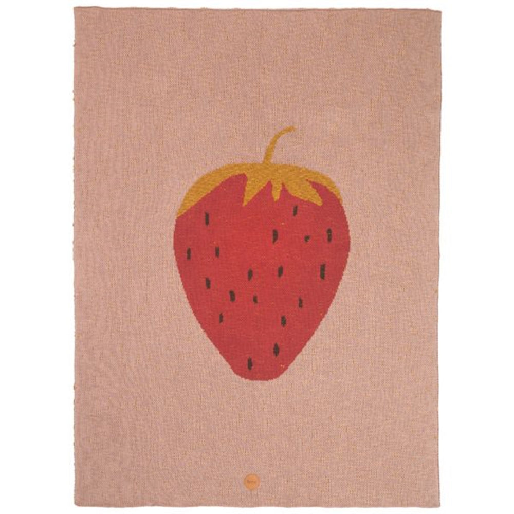 Blanket Strawberry - Ferm Living → Luksusbaby.dk