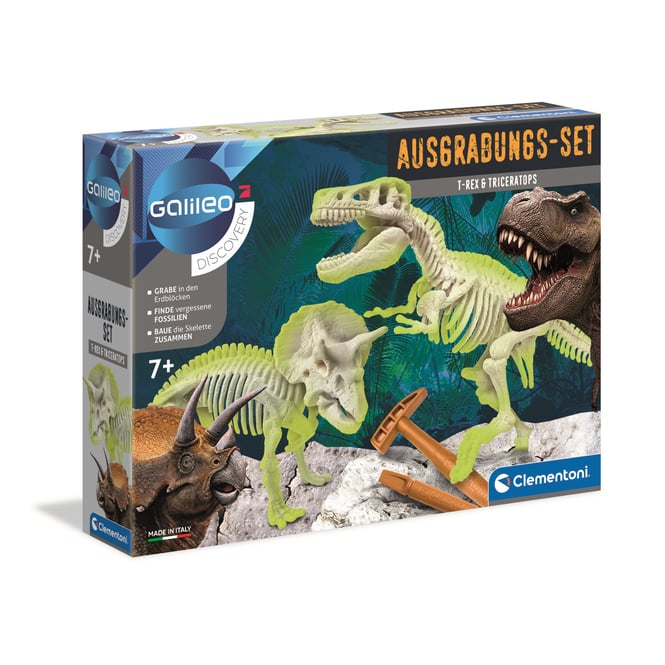 Galileo - Ausgrabungsset T-Rex und Triceratops - Clementoni