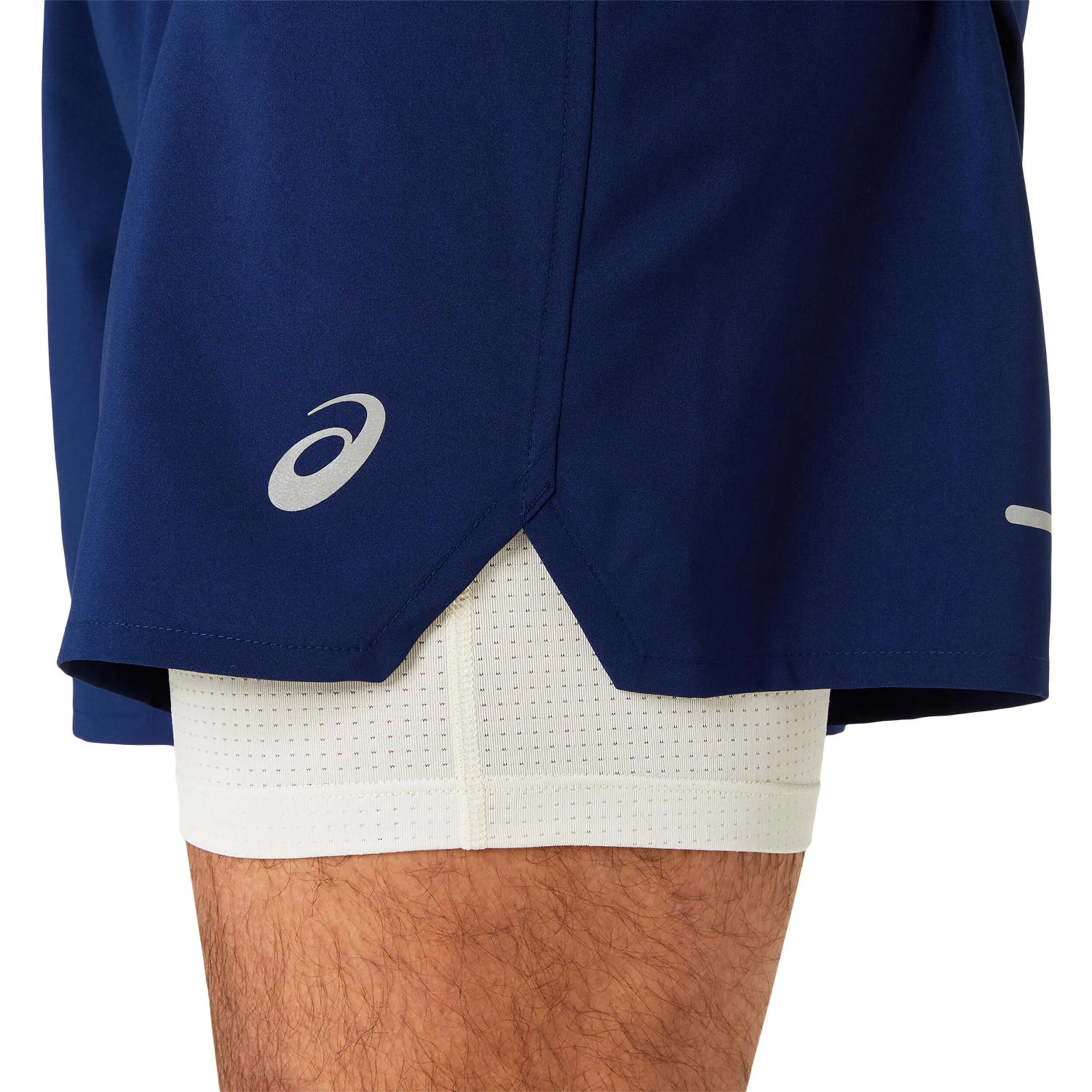 ASICS Road 2-N-1 5In Short De Running Hommes - Bleu Foncé