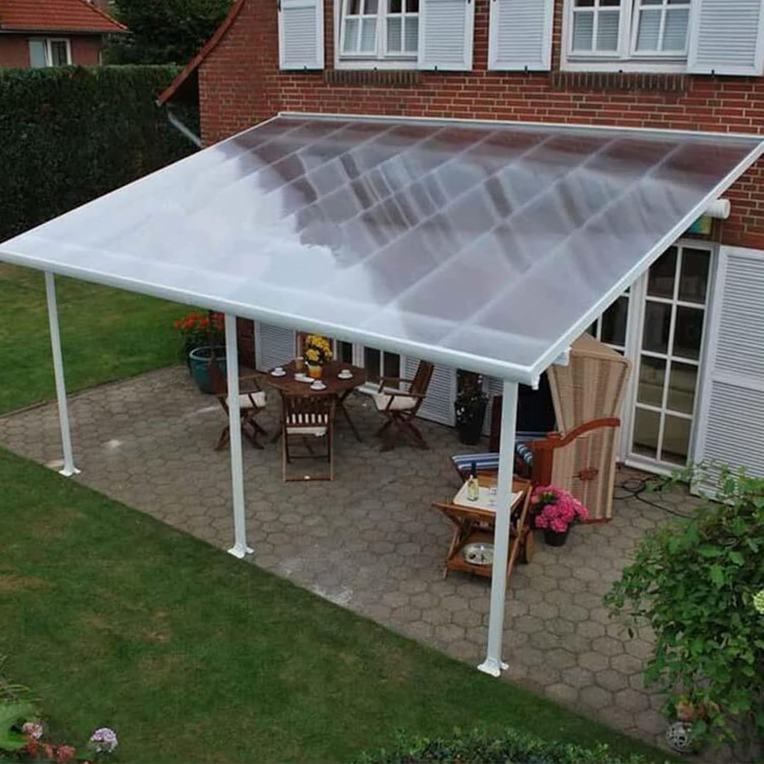 Gewächshausplatten Polycarbonat-Dachplatte,Regensichere Isolierung Transparente Kunststoff PC-Platte,für Outdoor,Dachüberdachung,Einfach Zu Biegen Und Zu Schneiden (WxL: 1.2x5m)