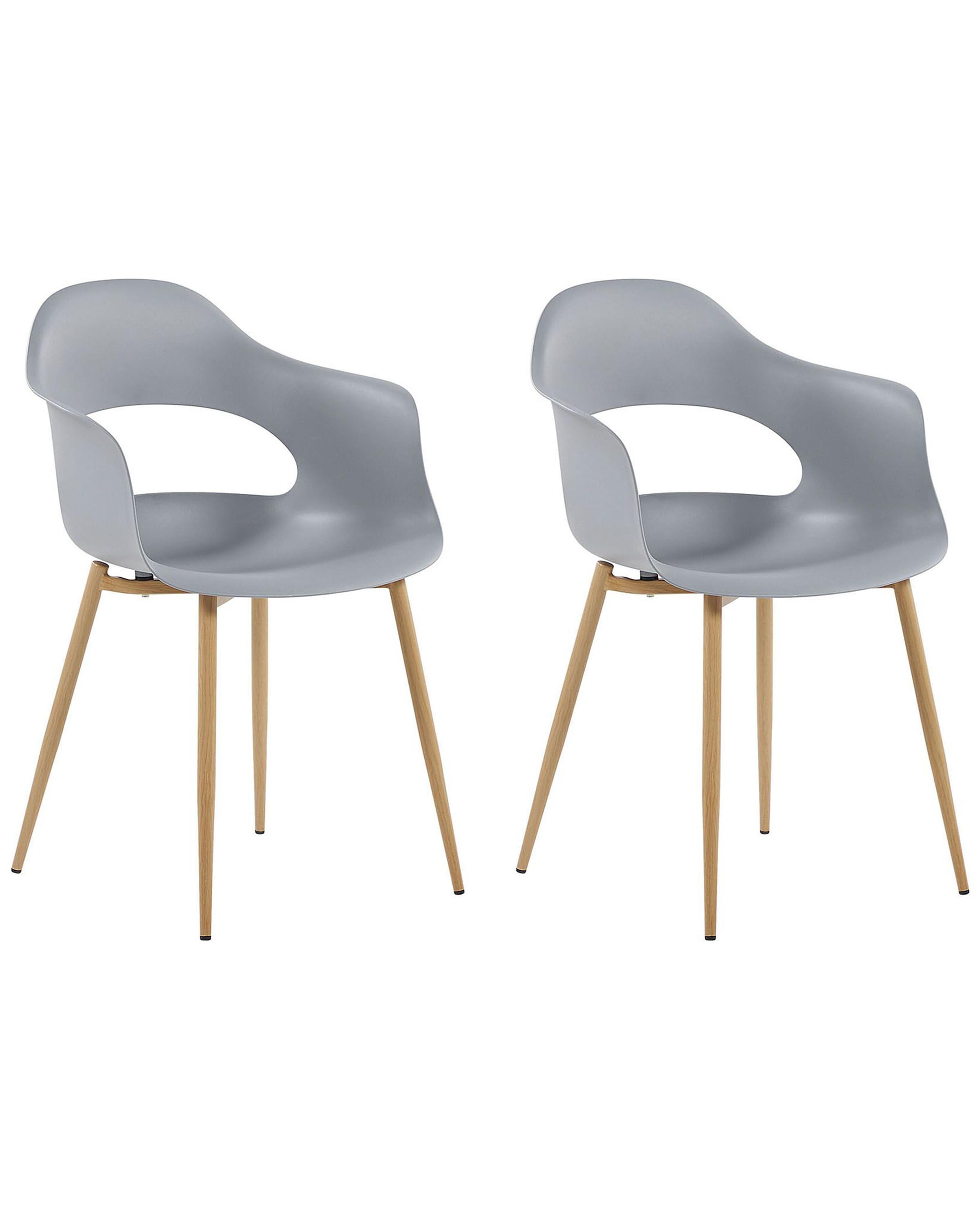 Set van 2 eetkamerstoelen UTICA Lichtgrijs