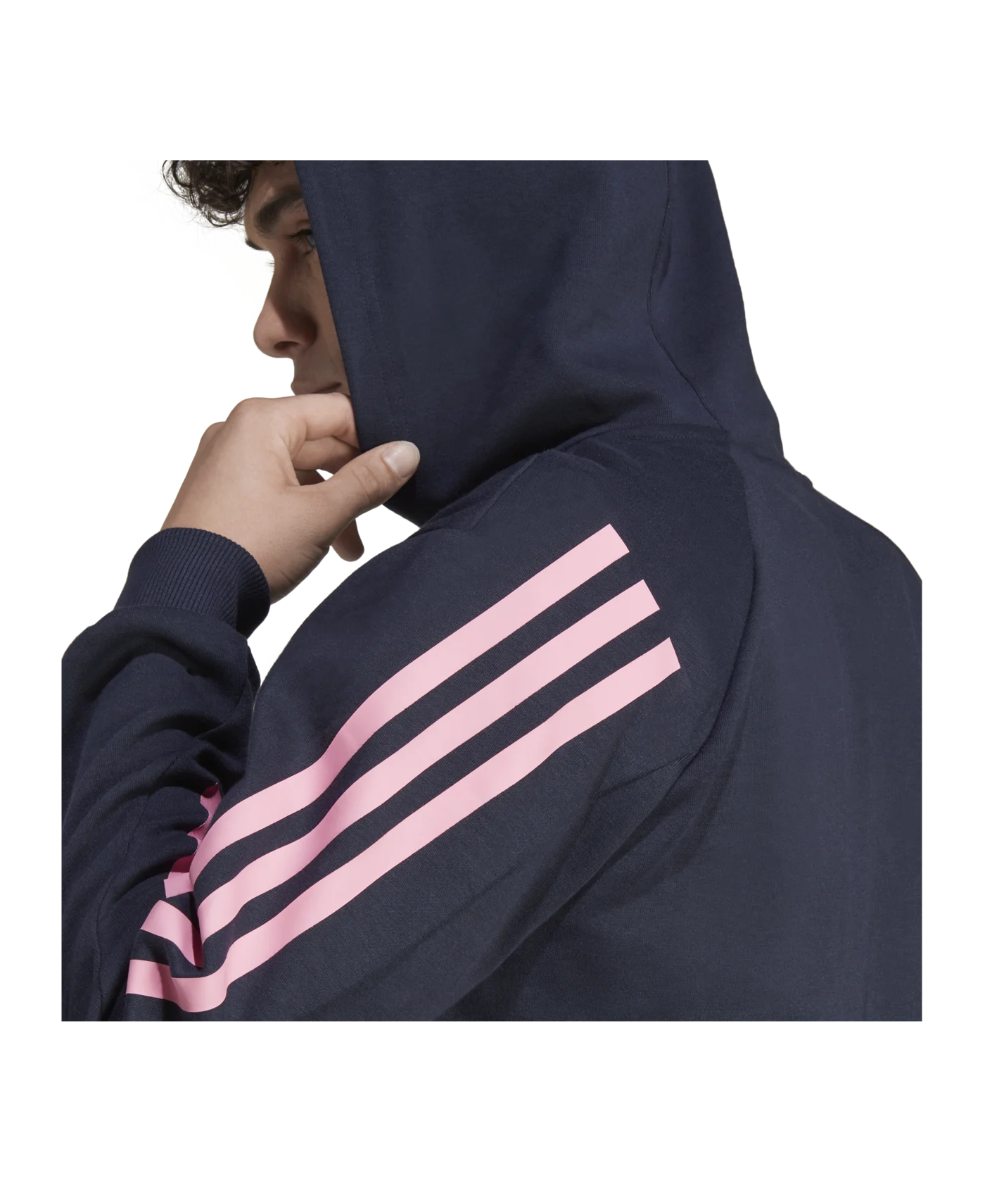 adidas Fleece Hoody Blau Rosa