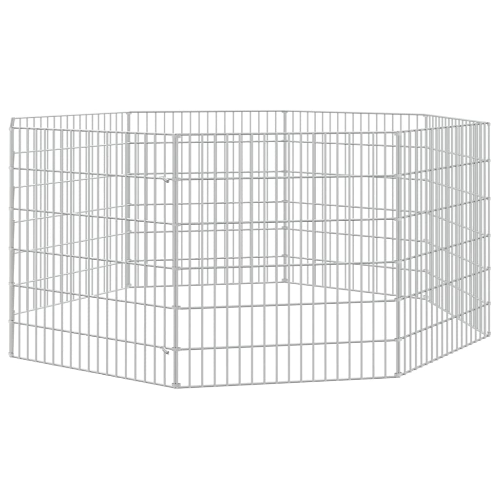 Cage à lapin 8 panneaux 54x60 cm fer galvanisé
