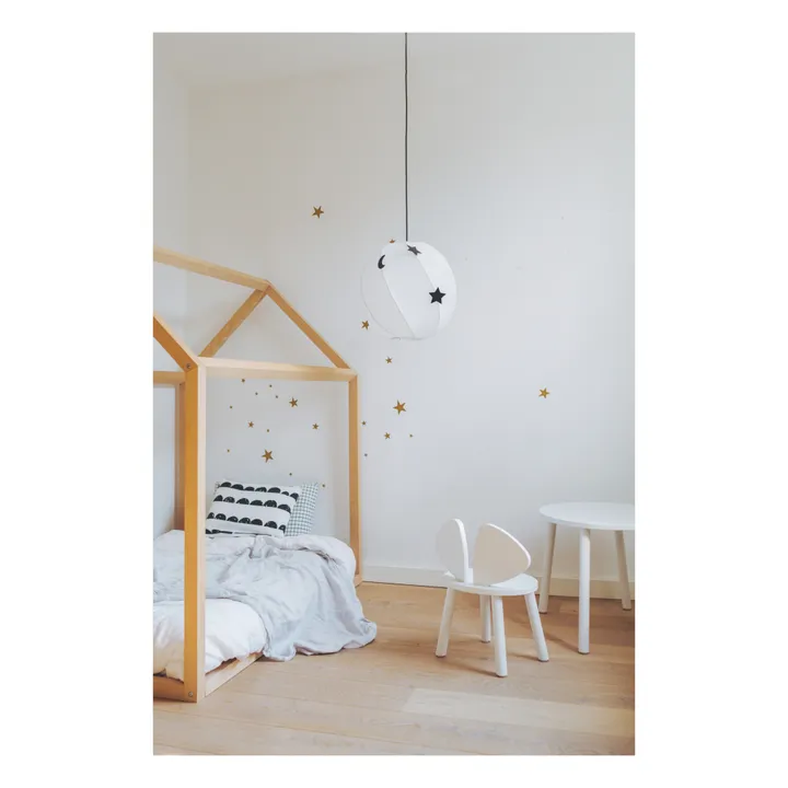 Nofred Chaise en chêne Souris | Blanc