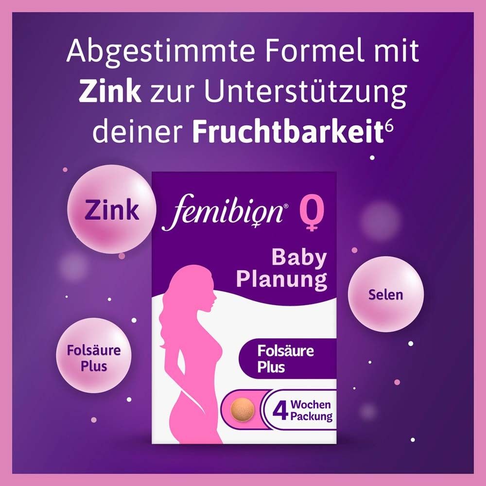 Femibion® 0 BabyPlanung Nahrungsergänzungsmittel mit Folsäure Plus²