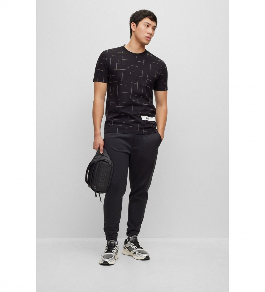 Camiseta BOSS Timono Lotus, preta