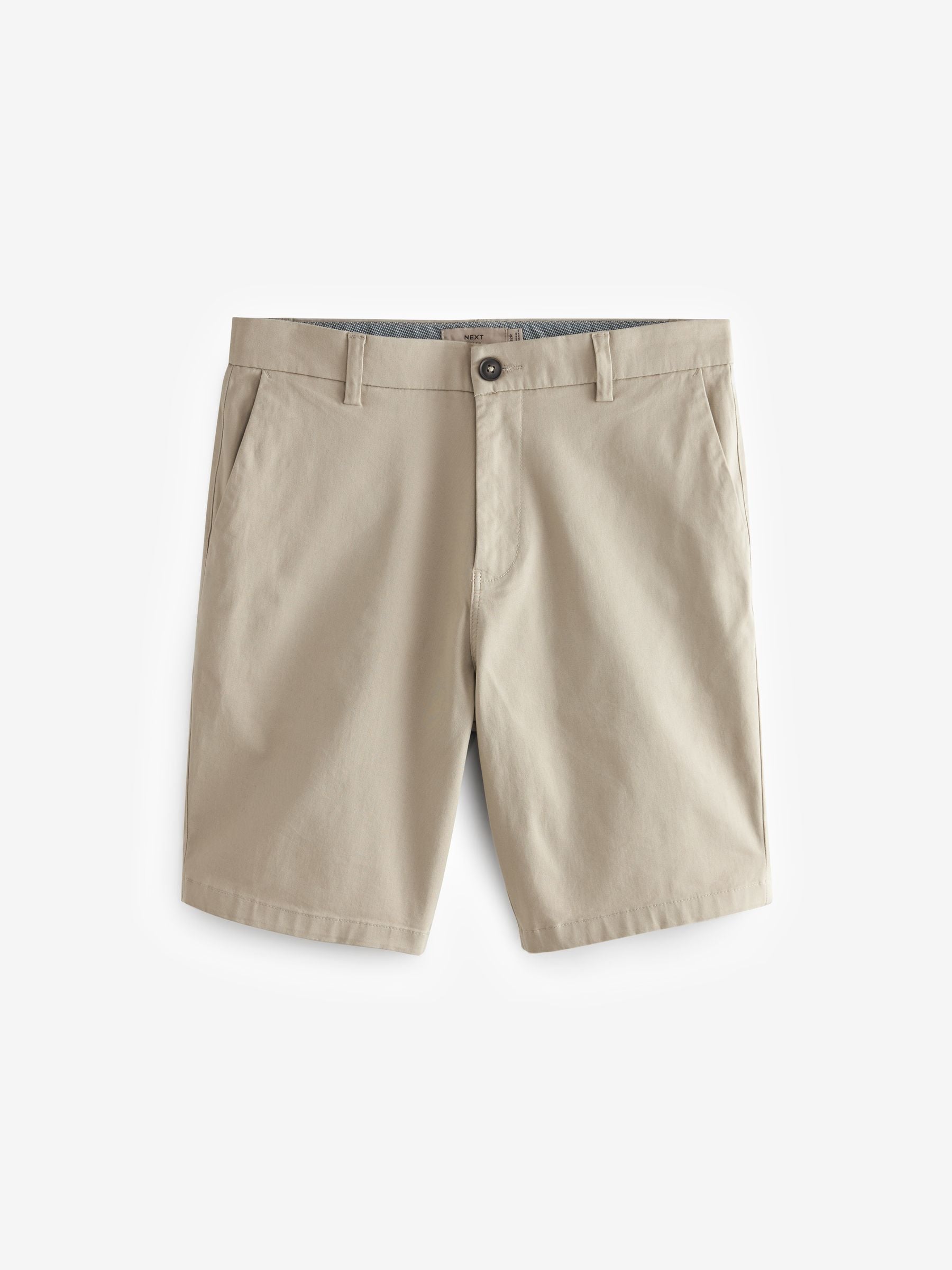 Pastelgeel - Slim Fit - Chinoshort met stretch