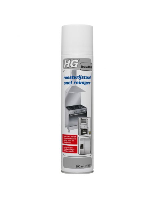 Hg Roestvrijstaal Snel Reiniger - Schoonmaakmiddelen - 300 ml