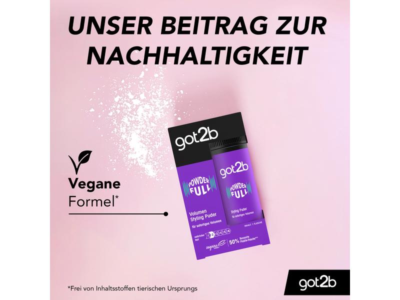 Schwarzkopf got2b Volumen Puder Full Volumania 10 g Styling Puder, Powderfull für geballtes Volumen vom Ansatz an