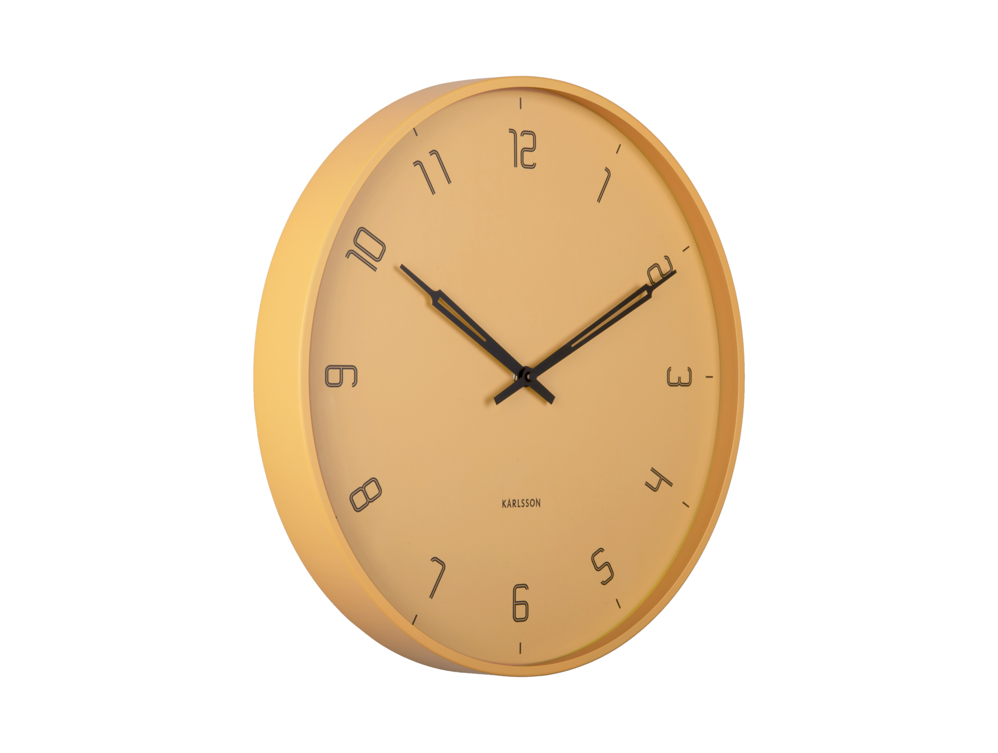 Wall clock Stark iron matt honey yellow