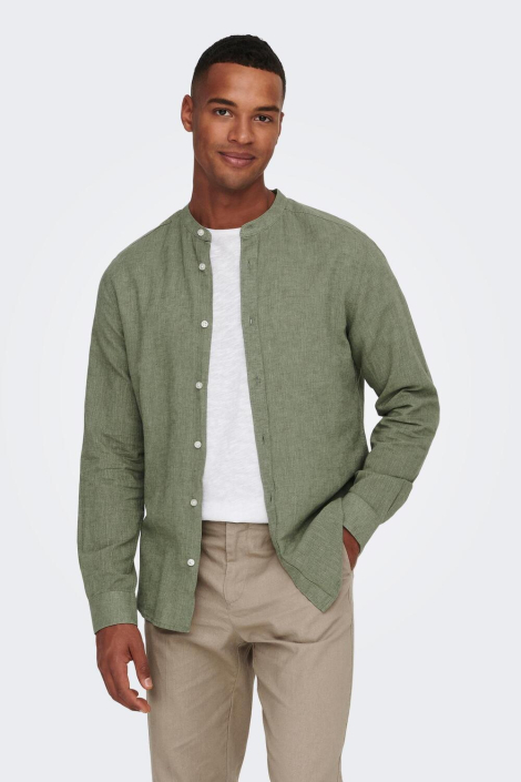 Only & Sons groene heren overhemd