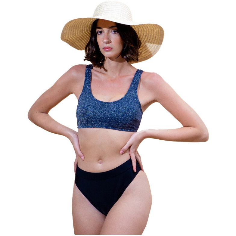 Haut de maillot de bain - Miami  - Blue shiny