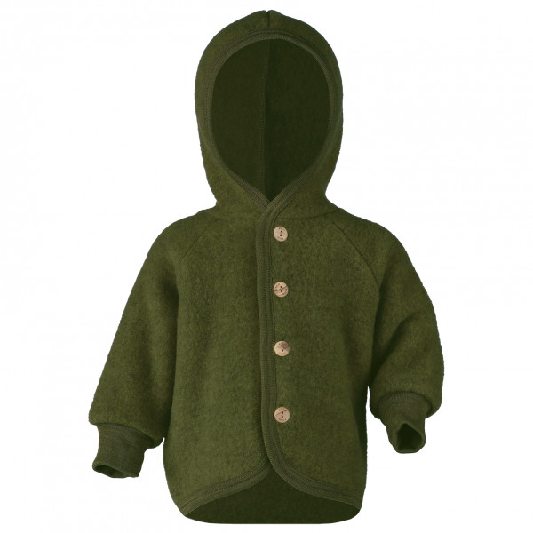 Engel - Veste à capuche avec boutons en bois enfant - Veste en laine