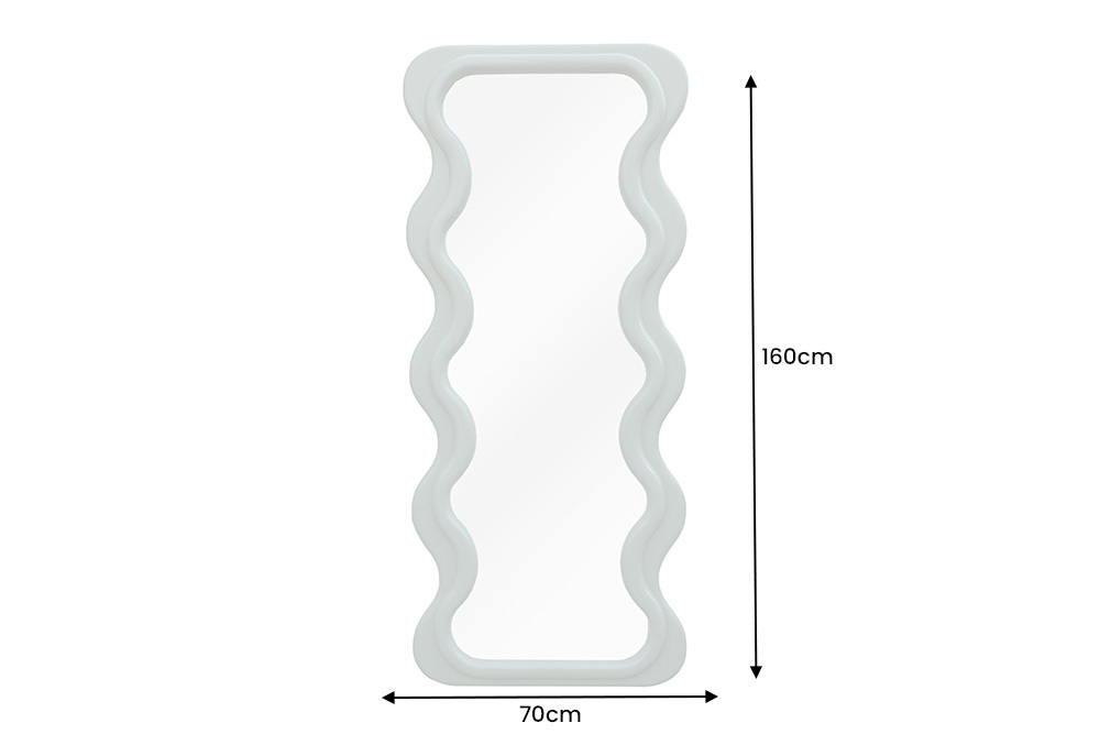 Design Wandspiegel CURVY 160cm salbeigrün