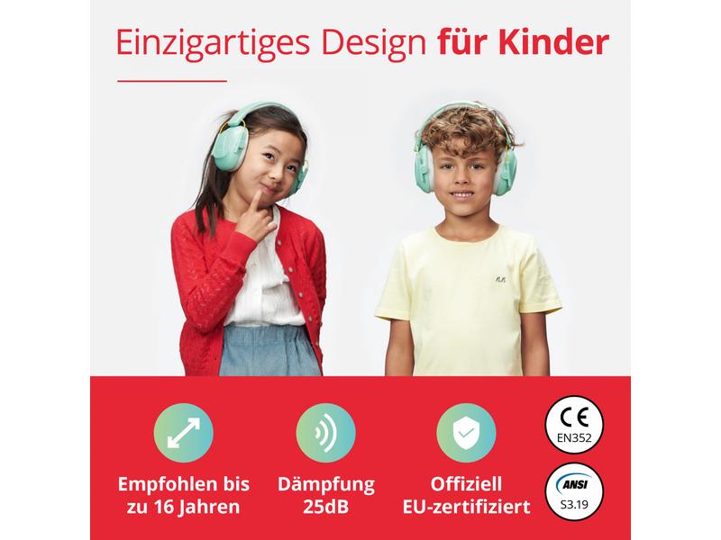 Alpine Gehörschutz Muffy Kids Olivgrün Hochwertige Kapselgehörschützer für Kinder