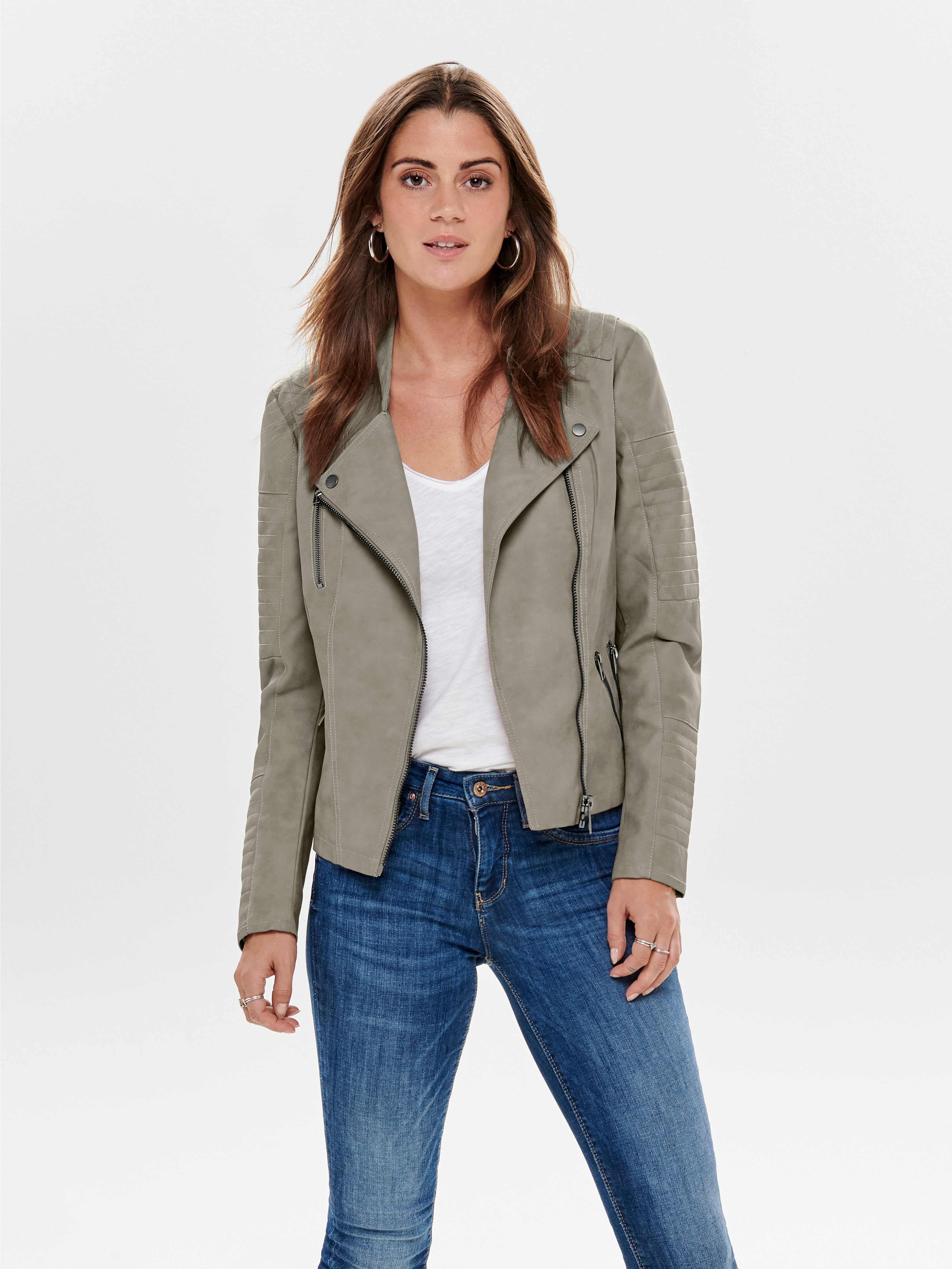 ONLAVA Bikerjacke in Lederoptik Shadow