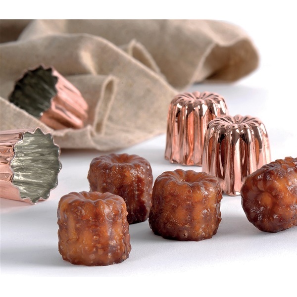 Lot de 3 moules à cannelés 5.5 cm en cuivre