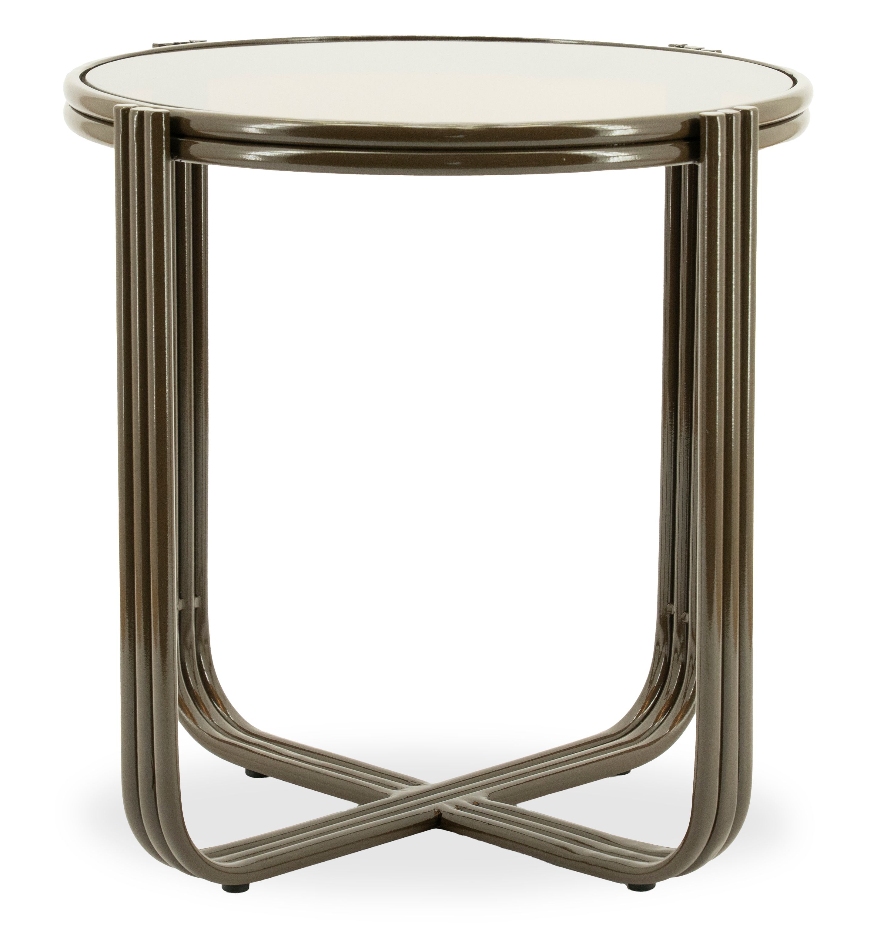 Bijzettafel Bruin 250291 Groovy ⌀42.5  x H42.5 cm
