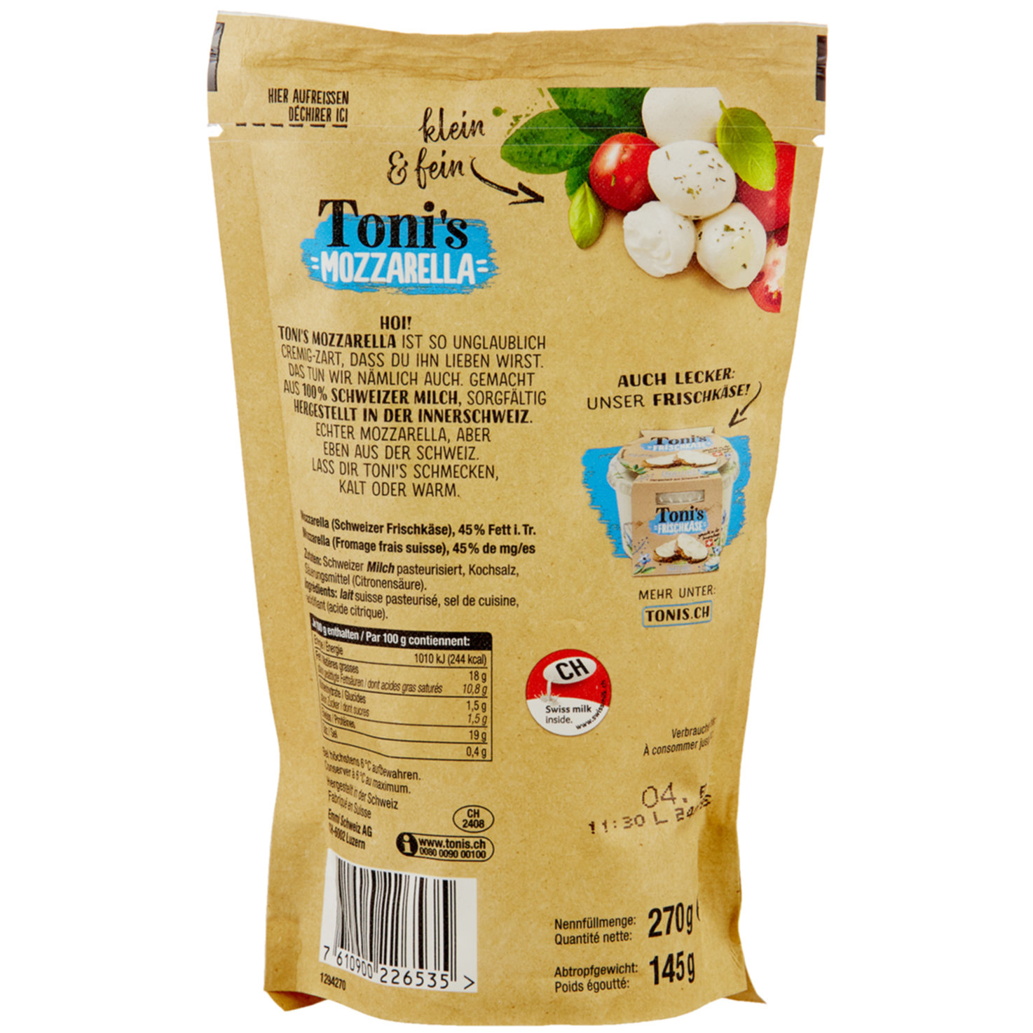 Toni's Mozzarella Mini