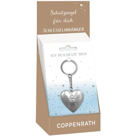Coppenrath Verlag Schlüsselanhänger Ich beschütze dich - Herz mit Schutzengel