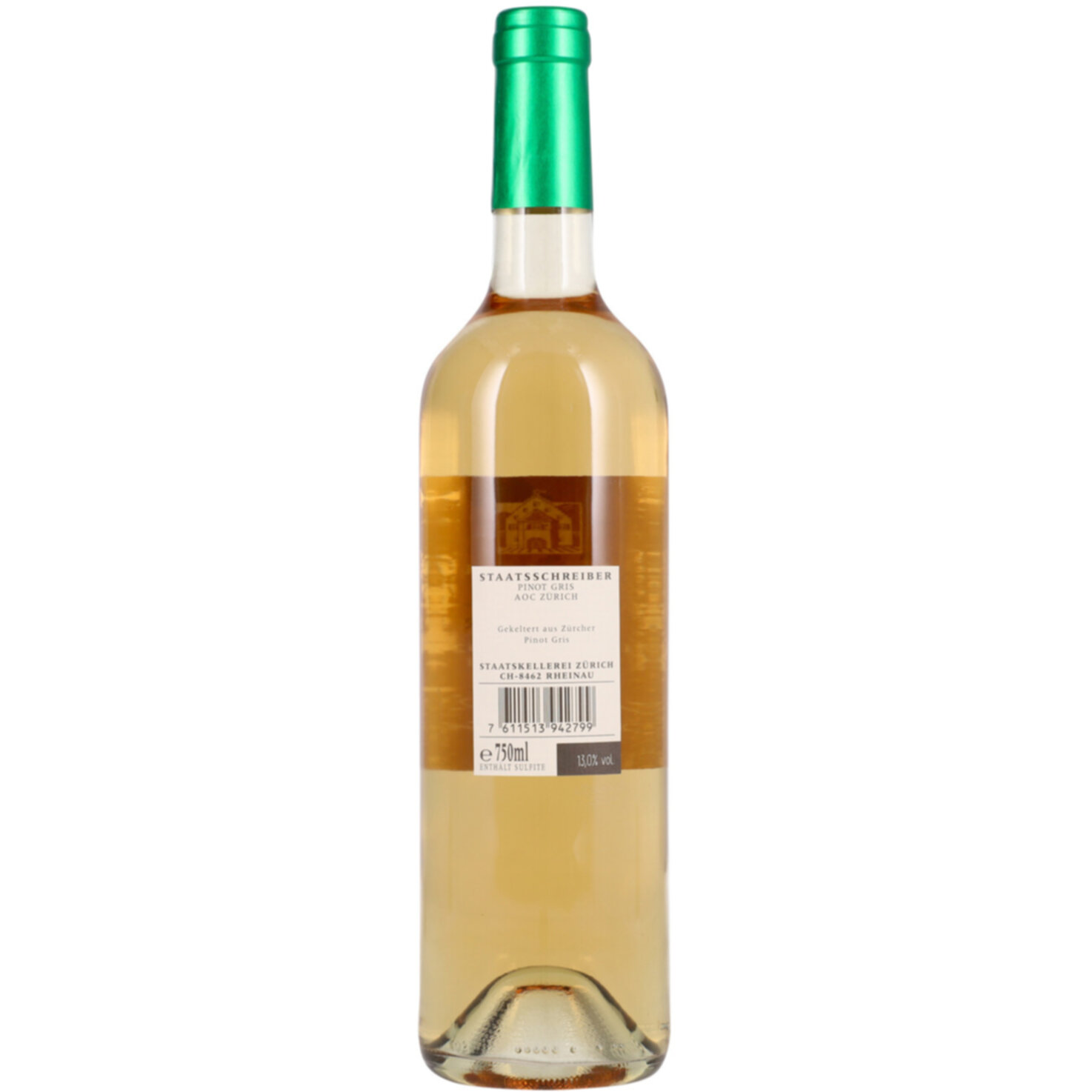 Zürich AOC Staatschreiber Pinot Gris Staatskellerei Zürich -75cl