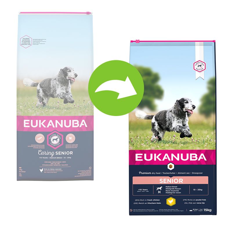 Eukanuba Caring Senior Medium Breed, poulet